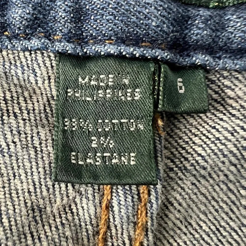 Lauren Ralph Lauren Straight Leg Jeans Sz 6 Denim 90s Style %98 Cotton - Picture 7 of 9